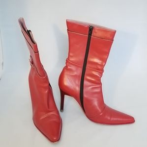 N.Y.L.A. • Red Leather Boots